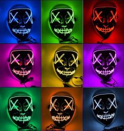 Halloween Horror LED Mask Rave Purge Masks Light Up Mask For Festival Cosplay Costume Decoration Funny Election Party3264192