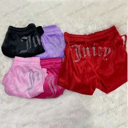 Women's Shorts Velour Shorts Y2k Women Clothing Biker Shorts Drawstring Sporty Short for Gym New in juicy Jogging Shorts with Two Side Pockets T240122