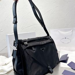 2 In 1 Nylon Bag Men Crossbody Messenger Bags Shoulder Bags Flap Purse Women Handbags Top Quality Regenerate Nylons Triangle Hardw173m