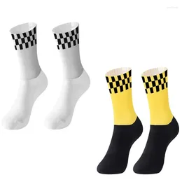 Sports Socks Anti High 2024 Men Seamless Slip Quality Professional Brand Sport Breathable Road Bicycle Outdoor Cycling