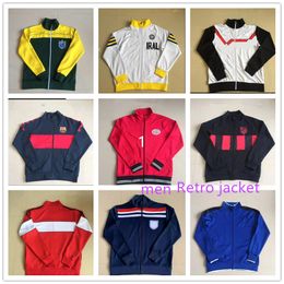 Men's retro jacket with multiple styles including 1978, 1980, 1982, 1996, 1998, 2011, sports jacket, long zipper football jogging shirt