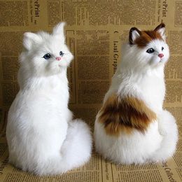 Plush Dolls Cute Plush Cats Toy Creative Imitation Cat Simulation Mini Cat Ornaments Children Birthday Gifts Home Decoration Supplies