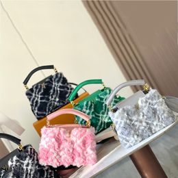 handbags designer bag high quality Short soft fur shoulder bags designers woman Fashion Crossbody bag luxury Mink fur 22668