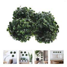Decorative Flowers Simulated Milano Ball Simulation Plant Topiary Hanging Artificial Grass Faux Pendant Wedding Decor