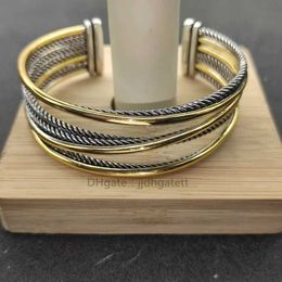 pulseiras de jóias designer de pulseiras mulher linha linha de luxo pulseira pulseira feminina fivela de separação redonda 925 STERLING SLATER 18K LOGOTIO PLATED GOLD HU62