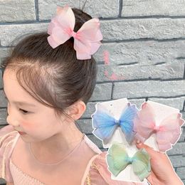 Hair Accessories 1PC Fashion Temperament Butterfly Hairpins Cute Embroidery Side Clip Clips Kids Headwear