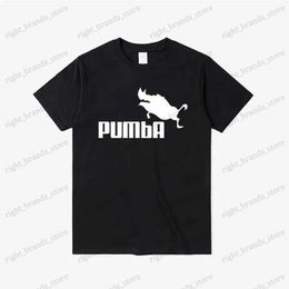 Men's T-Shirts Fashion Funny Cool Pumba Tee Cute T shirts Pumba Men Casual Short Sleeves Cotton Tops Summer Jersey Come T240122