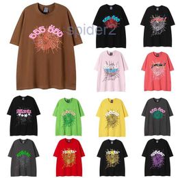 Mens Womens Designer t Shirts Sp5der Letter Printed Fashion Black Pink T-shirt Spider 555555 Cotton Casual Top Tees WD12 WD12