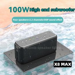 Speakers XDOBO X8 MAX Bluetooth Speaker 100W High Volume Outdoor Soundbox 20000 mAh Power Bank TWS Stereo Subwoofer HiFi Soundbar TF AUX