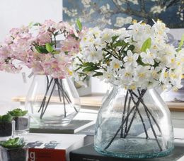 20Pcs Artificial Cherry Blossom Silk Small Flower Bridal Hydrangea Home Garden Decor Party Fake Flowers Wedding Decorations new4569813