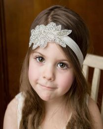 Crystals Mother Daughter Head Pieces 2017 35cm 38cm 45cm Flower Girls Brides Headbands Custom 18 Colors Baby Christening Head Fl2602962