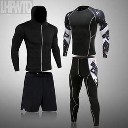 Pants Men's Sportswear Mma Rash Guard Sport Shirt Men Compression Pants Gym Running Shirt Men Fiess Leggings Clothes Tight Suit