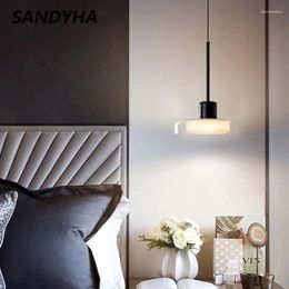 Pendant Lamps SANDYHA Nordic Modern Design Glass Small Chandelier For Bedroom Living Dining Room Led Pandant Light Home Decor Fixture