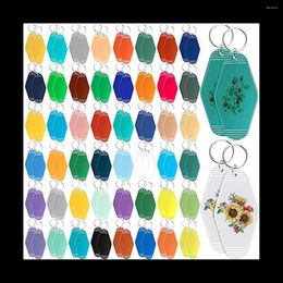 Storage Bottles 100 Pcs Bulk Blank Motel Keychain 50 Colors Sublimation Vintage El Rhombus Key Tags