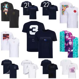 F1 Team T-shirt Summer new F1 racing suit short-sleeved round neck quick-drying T-shirt Customised for men and women.