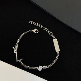 Classic Luxury Bracelets Bangle Letter y Titanium Steel with Diamond Designer for Women Jewlery Gifts Woman Gold Silver Wholesale Not Fade Z5TC