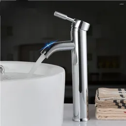 Bathroom Sink Faucets Counter Basin Faucet Semi-copper Stainless Steel Washbasin And Cold Heightening