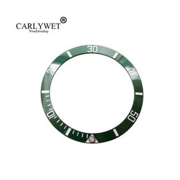 CARLYWET Whole Replacement Green With White Writings Ceramic Bezel 38mm Insert made for Rolex Submariner GMT 40mm 116610 LN230F