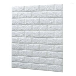 Wall Stickers 10 PCS Foam 3D Tile Brick Sticker Self-Adhesive DIY Wallpaper Panels Decor