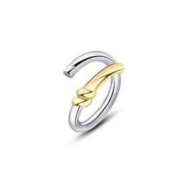 Rings 100% Genuine 925 Sterling Silver Colour Separation Winding Line Ring Female Niche Cold Rregular Opening Index Finger Spot