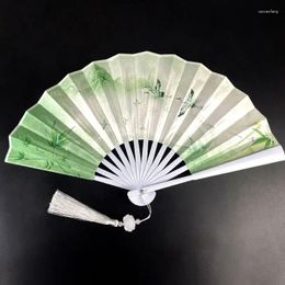 Decorative Figurines Chinese Vintage Style Folding Fan 8 Inch Plastic Handle Ancient Men's And Women's Summer Cool Art Gift