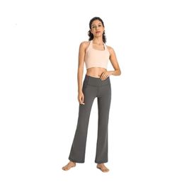 Lu Pant Align Lemon Yoga LeggingsHigh Fitness Waist Ladies Trousers Slim Fit Belly Shows Legs Long Exercise Fashion Flared With LL Lu Jogger