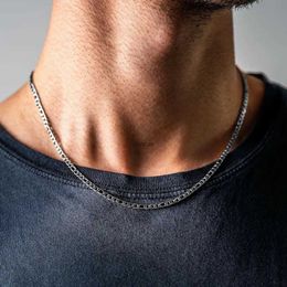 Pendant Necklaces Fashion New Figaro Chain Necklace Men 3mm Stainless Steel Gold Colour Long Necklace For Men Jewellery Gift Collar Hombres