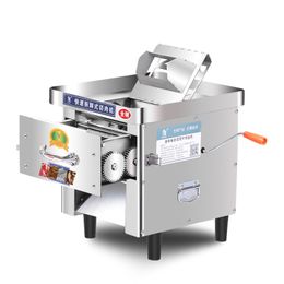 Automatic Commercial Cooks Meat Slicing Machine Stainless Steel Meat Slicer Desktop Meat Cutting Machine