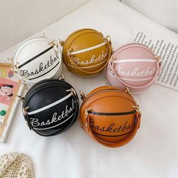 2021 Ball Purses For Teenagers Women Shoulder Bags Crossbody Chain Hand Bags Personality Female Leather Pink Basketball Bag256t