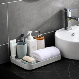 Tea Trays Bathroom Soap Tray Coffee Cutlery Holder Household Board TablePlastic Flat Square Antislip Stand Mobile