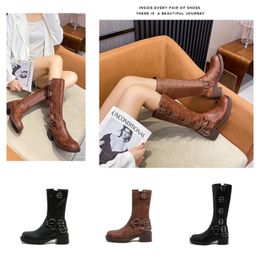 autumn winter socks heeled heel boots fashion sexy Knitted elastic boot designer Alphabetic women shoes lady Letter Thick high heels Large us5-have box 36-43