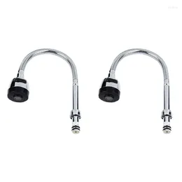 Kitchen Faucets 2X Faucet Plumbing Hose Universal Tube Stainless Steel Can Be Shaped Deformation Splash