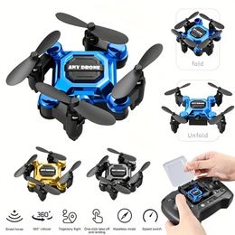 Mini RC Drone With HD Camera 360° Flip Quadcopter Headless Drones Foldable RC Aircraft One Key Land Auto Hovering Helicopter Suitable For Beginners Toys