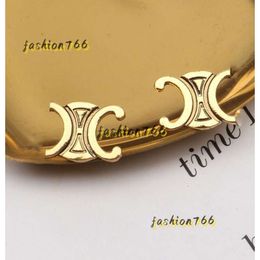 Stud Gold Silver Simple 18K Gold Plated Luxury Brand Designers Earrings Letters Ear Stud 925 Geometric Women Circle Crystal Rhinestone Pearl Earring Jewerlry 2024