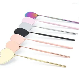 False Eyelashes Small Size Heart Shape Stainless Steel Eyelash Extension Cheque Mirror
