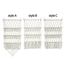 Storage Bags Stuffed Animals Net Hammock Mesh Durable Macrame Space Saving Cotton Rope Organiser Holder For Playroom Kids Bedroom Home Decor