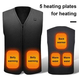 Durable Heating Vest Usb Winter with Adjustable Gear Energysaving Zipper Clre for Men Women Padded Windproof Waistcoat 240119