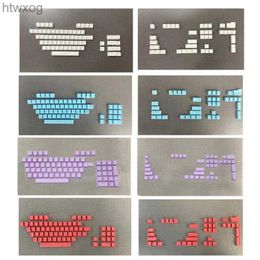 Keyboards 64kinds Double Color DIY KeyCaps for Mechanical Keyboard 61 87 104 108Key Layout Backlit OEM Profile Gamer Translucent Key Cap YQ240123