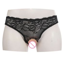 Costume Accessories Silicone Fake Vagina Underwear Pants Cosplay Panties for Crossdresser Men Shapewear Transgender Crossdressing EYUNG