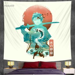 Tapestries Japanese anime tapestry bedroom home decoration Bohemian decoration psychedelic scene yoga mat Hippie sheet sofa blanket