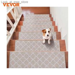 Carpet VEVOR Stair Treads Staircase Anti-Slip Mat 28x9/30x8in Stair Carpet Treads Soft Fabric Noiseproof Stair Mats Machine Washable Q240123