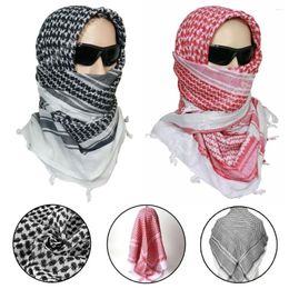 Scarves 1Pcs Palestine Bandana Muslim Shemagh Scarf Islamic Traditional Costumes Square Neck Wrap Plaid Shawl Ramadan Pray Caps