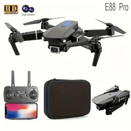 E88 Pro Drone With HD Camera, Foldable RC Quadcopter Height Hold, Remote Control Beginner Toy Gift