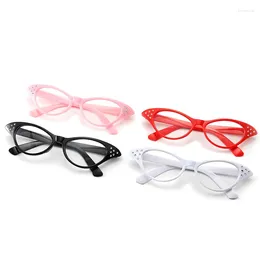 Sunglasses Frames Women'S Eyewear Vintage Cat Eye Eyeglasses For Ladies Transparent Rhinestone Clear Glasses Men Computer Goggles 2024