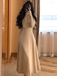 Work Dresses Elegant Dress Sets For Women Long Sleeve French Style Vintage Two Piece Slim Maxi Sweet 2024 Autumn Winter