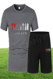 Men039s Trainingsanzüge Men039s Bedrucktes Zweiteiliges Men39s Marke Kurzarm T-Shirt Shorts Casual Sport SetMen0398961486