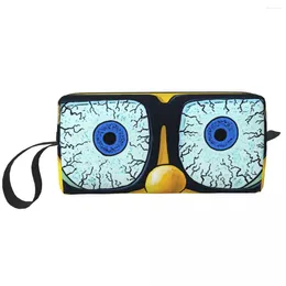 Cosmetic Bags Funny Eye Makeup Bag Pouch Waterproof Cartoon Travel Toiletry Small Storage Purse For Women