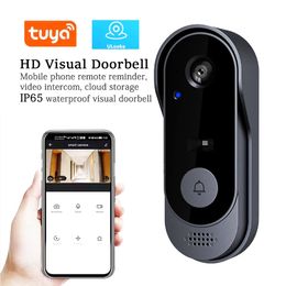 ZK20 V5 720P Wireless WiFi Video Doorbell Smart Phone Door Ring Intercom Security System IR Visual HD Camera Bell Waterproof Cat Eye with DingDong for Home Life Office