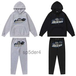 5oe7 Men's Hoodies Sweatshirts Trapstar Blue Thread Black Tiger Head Towel Embroidered Plush Hooded Sweater Close-up Zipper Pants Casual Guard Pant Cover O12I