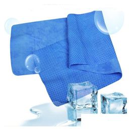 Towel Cold Exercise Sweat Summer Ice 80X16Cm Sports Cool Pva Hypothermia Cooling Drop Delivery Home Garden Textiles Dhikt